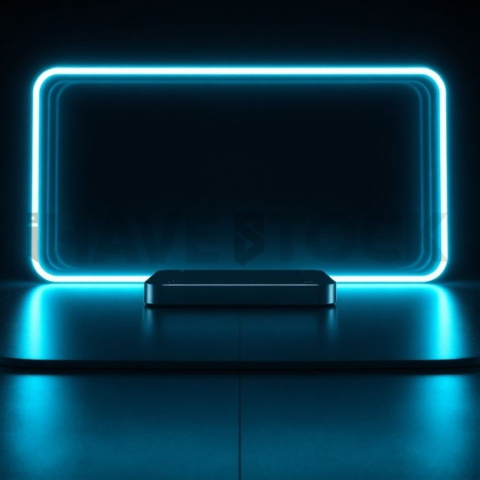 Product Showcase Card Cyan Medium Glow Dark UI Card 2025 – 8K