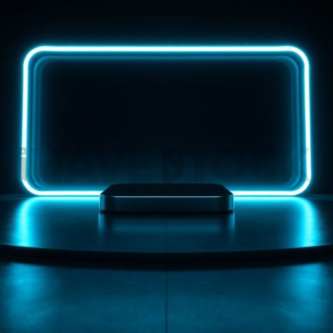 Product Showcase Card Cyan Strong Glow Dark UI Card 2025 – 8K