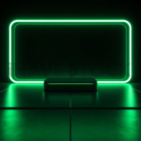 Product Showcase Card Green Neon Soft Glow Dark UI Card 2025 – 8K
