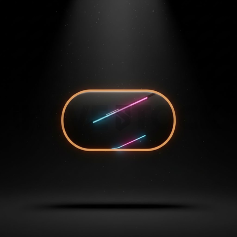 Rounded CTA Button Amber Medium Glow Dark CTA Button 2025 – 8K UI Element(2)