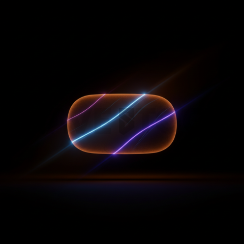 Rounded CTA Button Amber Medium Glow Dark CTA Button 2025 – 8K UI Element(1)