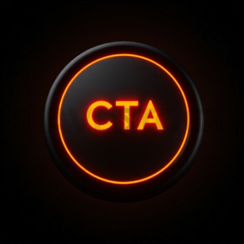 Rounded CTA Button Amber Medium Glow Dark CTA Button 2025 – 8K UI Element(5)