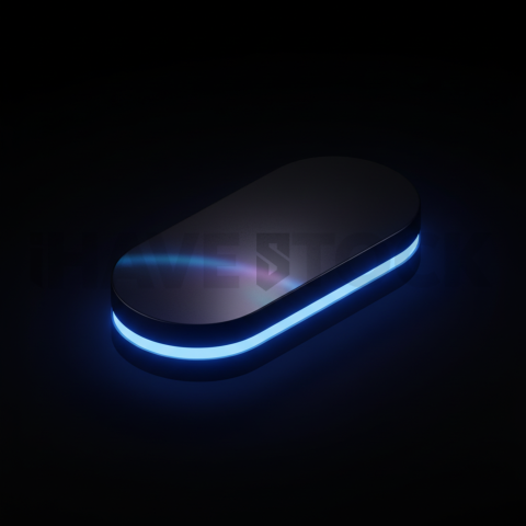 Rounded CTA Button Blue Electric Medium Glow Dark CTA Button 2025 – 8K UI Element(1)