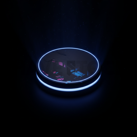 Rounded CTA Button Blue Electric Medium Glow Dark CTA Button 2025 – 8K UI Element