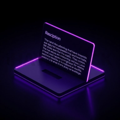 Service Description Card Purple Strong Glow Dark UI Card 2025 – 8K