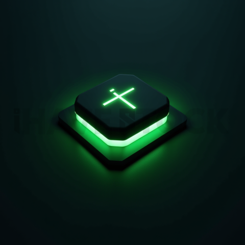 Shadowed Pressable CTA Button Green Neon Medium Glow Dark CTA Button 2025 – 8K UI Element
