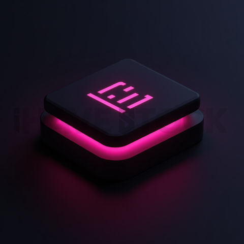 Shadowed Pressable CTA Button Magenta Strong Glow Dark CTA Button 2025 – 8K UI Element