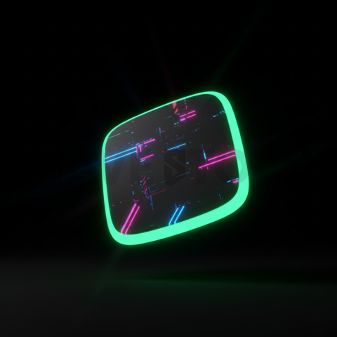Squared CTA Button Emerald Strong Glow Dark CTA Button 2025 – 8K UI Element