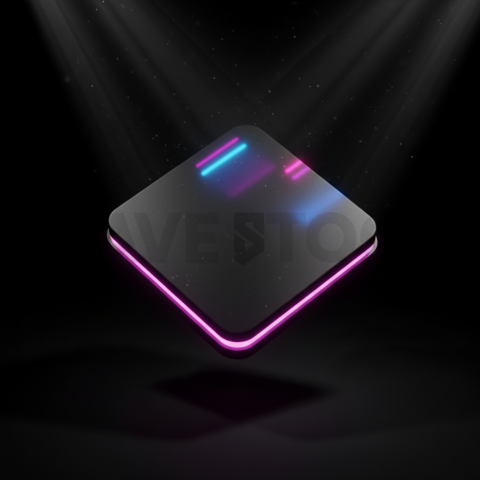 Squared CTA Button Magenta Subtle Glow Dark CTA Button 2025 – 8K UI Element