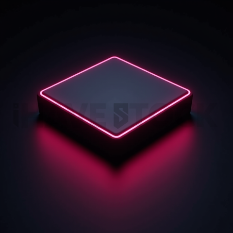 Squared CTA Button Magenta Strong Glow Dark CTA Button 2025 – 8K UI Element