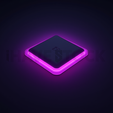 Squared CTA Button Purple Ultra Intense Glow Dark CTA Button 2025 – 8K UI Element