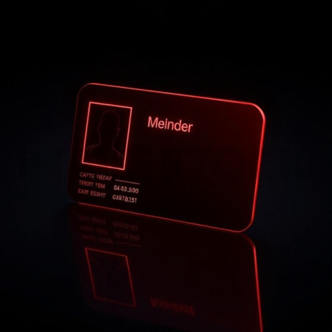 Team Member Card Red Neon Ultra Glow Dark UI Card 2025 – 8K