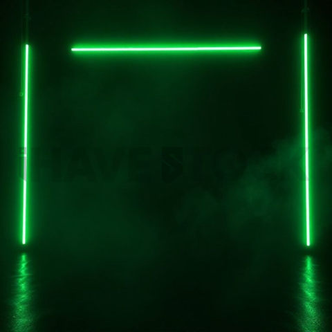 AI Core Holographic Element Green Neon Glow 2025 – 8K Minimal Black UI Mockup