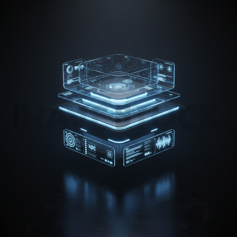 Cinematic Neon UI Component Blue Electric Glow 2025 – 8K Minimal Black UI Mockup