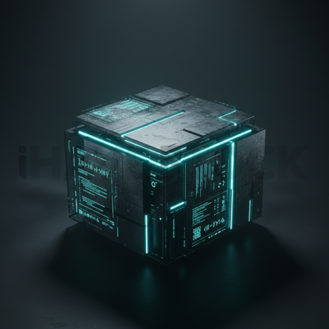 Cyberpunk Terminal Interface Block Cyan Glow 2025 – 8K Minimal Black UI Mockup(1)