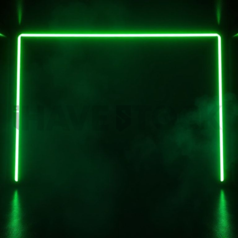 Cinematic Neon UI Component Green Neon Glow 2025 – 8K Minimal Black UI Mockup