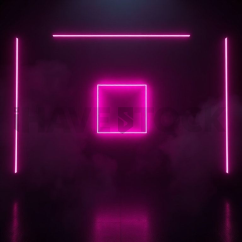 Cinematic Neon UI Component Magenta Glow 2025 – 8K Minimal Black UI Mockup