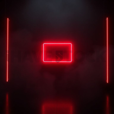 Cinematic Neon UI Component Red Glow 2025 – 8K Minimal Black UI Mockup