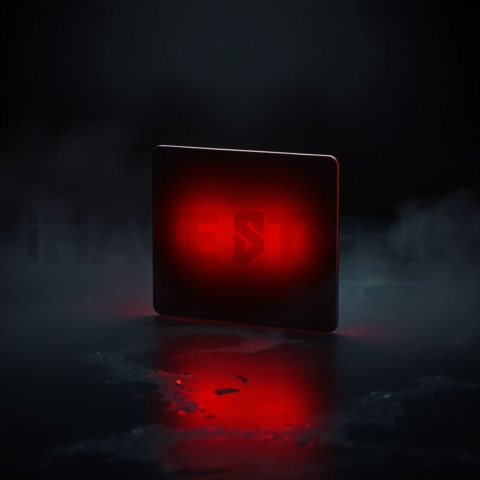 Dark Neumorphic Card Layout Amber Glow 2025 – 8K Minimal Black UI Mockup