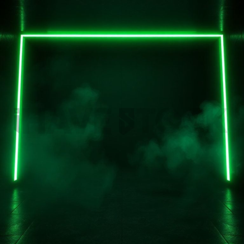 Dark Neumorphic Card Layout Green Neon Glow 2025 – 8K Minimal Black UI Mockup