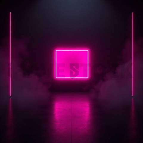 Dark Neumorphic Card Layout Magenta Glow 2025 – 8K Minimal Black UI Mockup