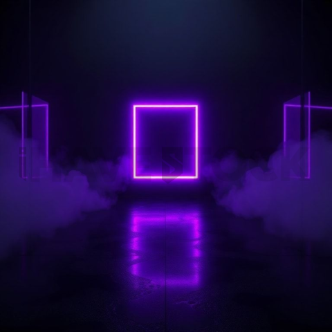 Dark Neumorphic Card Layout Purple Glow 2025 – 8K Minimal Black UI Mockup