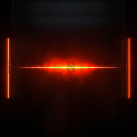 Dark Tech Panel Overlay Orange Fire Glow 2025 – 8K Minimal Black UI Mockup