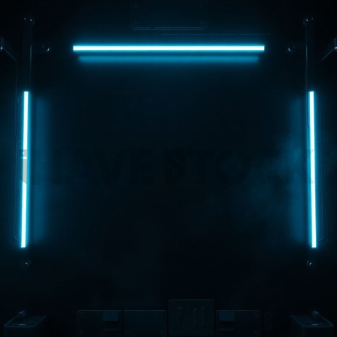 Dark Tech Panel Overlay Cyan Glow 2025 – 8K Minimal Black UI Mockup