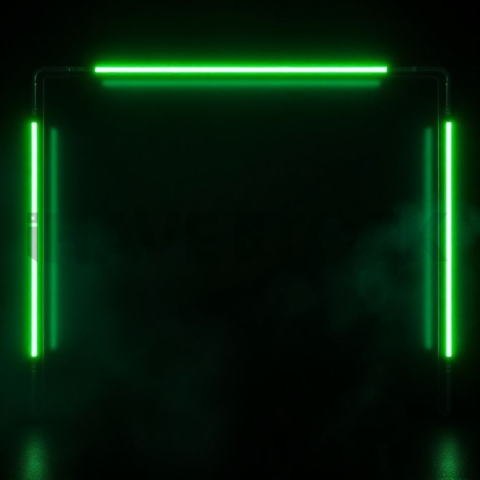 Dark Tech Panel Overlay Green Neon Glow 2025 – 8K Minimal Black UI Mockup