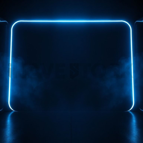 Futuristic Dark App Screen Blue Electric Glow 2025 – 8K Minimal Black UI Mockup