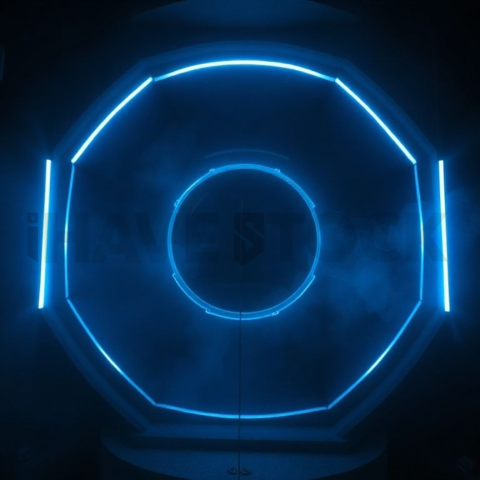 Futuristic Shader Based Icon Blue Electric Glow 2025 – 8K Minimal Black UI Mockup