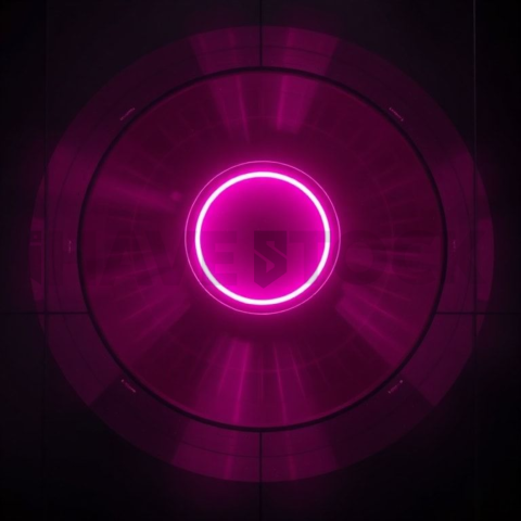 Futuristic Shader Based Icon Magenta Glow 2025 – 8K Minimal Black UI Mockup