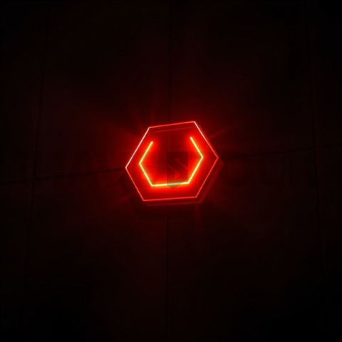 Geometric Minimal Neon Shape Orange Fire Glow 2025 – 8K Minimal Black UI Mockup