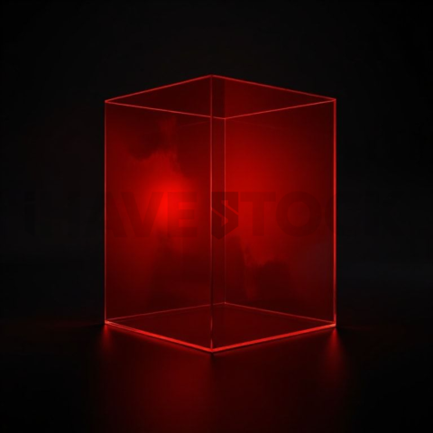 Minimalism Glassmorphism Cube Render Orange Fire Glow 2025 – 8K Minimal Black UI Mockup