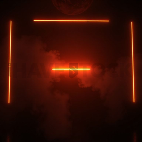 Neon Energy Core Render Amber Glow 2025 – 8K Minimal Black UI Mockup