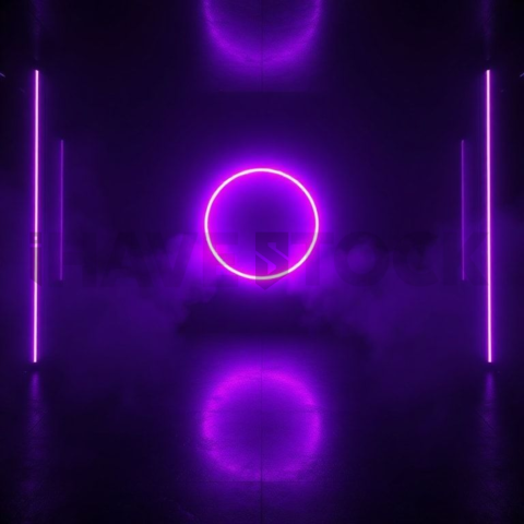 Neon Energy Core Render Purple Glow 2025 – 8K Minimal Black UI Mockup