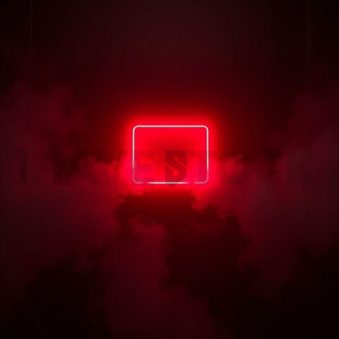 Neon Energy Core Render Red Glow 2025 – 8K Minimal Black UI Mockup