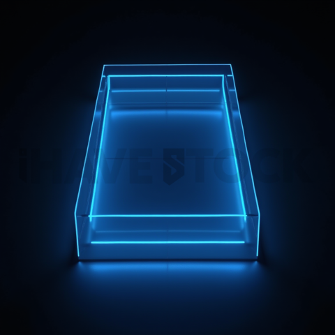 Plan Comparison Card Blue Electric Strong Glow Dark UI Card 2025 – 8K