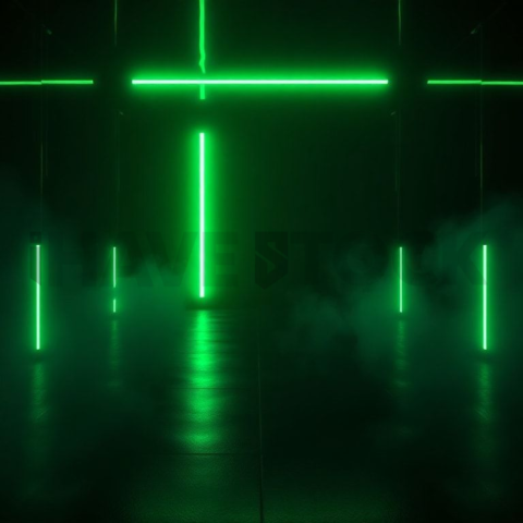 Premium Dark SaaS Hero Block Green Neon Glow 2025 – 8K Minimal Black UI Mockup