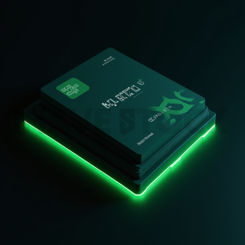 Pricing Card Green Neon Soft Glow Dark UI Card 2025 – 8K