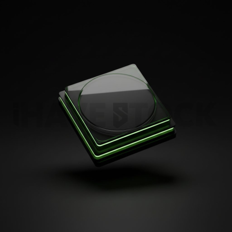 Pricing Card Green Neon Medium Glow Dark UI Card 2025 – 8K