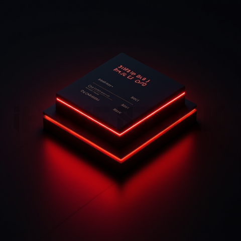Pricing Card Red Neon Ultra Glow Dark UI Card 2025 – 8K
