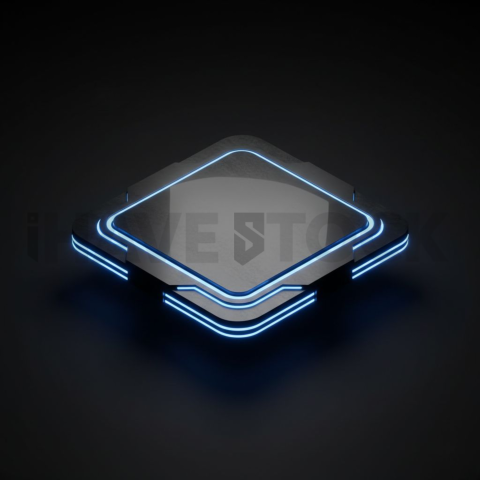 Product Showcase Card Blue Electric Medium Glow Dark UI Card 2025 – 8K