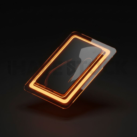 Product Showcase Card Amber Strong Glow Dark UI Card 2025 – 8K