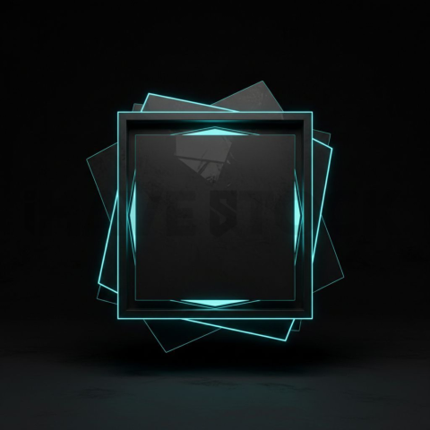 Product Showcase Card Cyan Strong Glow Dark UI Card 2025 – 8K