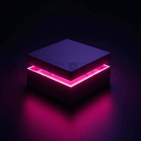 Product Showcase Card Magenta Strong Glow Dark UI Card 2025 – 8K