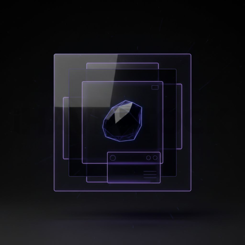 Product Showcase Card Purple Strong Glow Dark UI Card 2025 – 8K