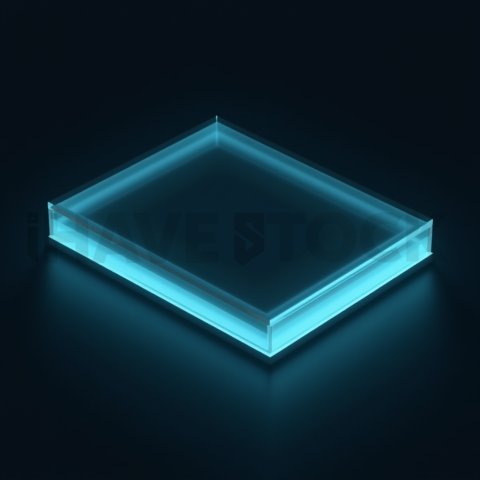 Service Description Card Cyan Soft Glow Dark UI Card 2025 – 8K