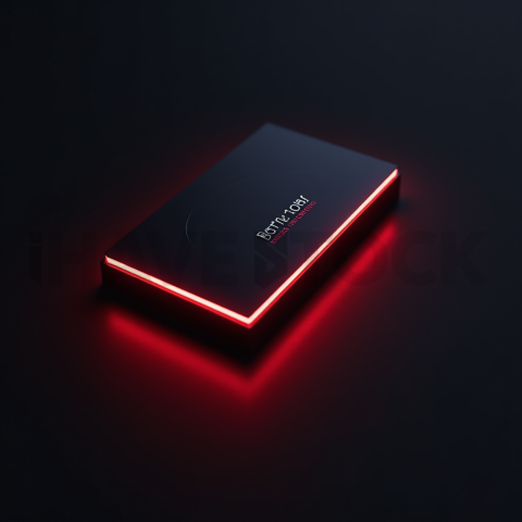 Team Member Card Red Neon Medium Glow Dark UI Card 2025 – 8K