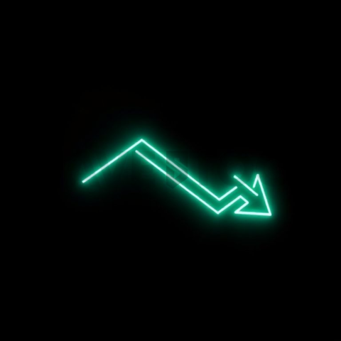 Growth Arrow Icon Emerald Medium Glow Dark Line Icon 2025 – 8K